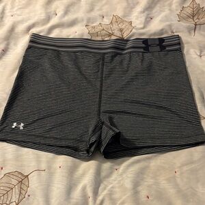 Under Armour Women's Gray Striped Athletic Shorts